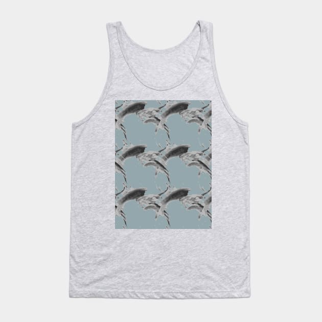 Lattice, dark mesh on a gray background, abstraction Tank Top by grafinya